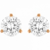Solitaire Pierced Earrings, Cry/ros