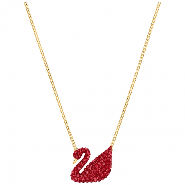 Iconic Swan Pendant, Insi/cry/gos Red