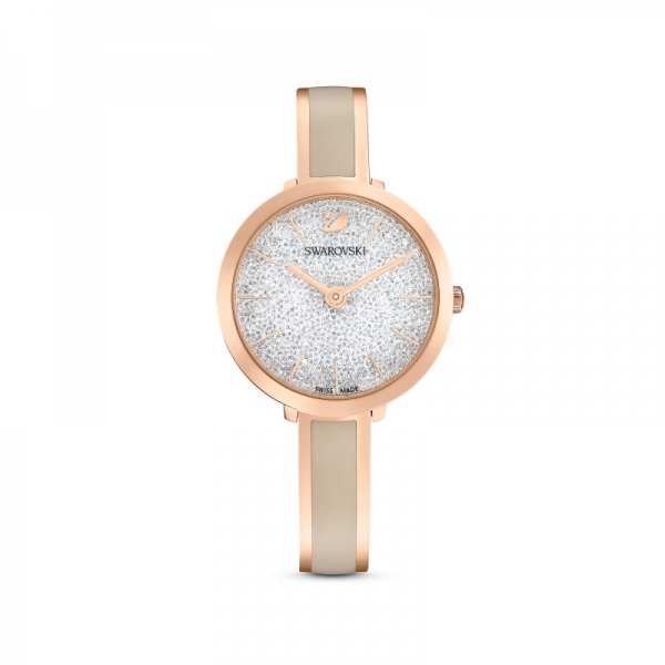 Zegarek Crystalline Delight, Biały, Beżowy, Powłoka W Kolorze Różowego Złota