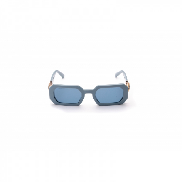 Okulary Przeciwsłoneczne, Prostokątne, Niebieskie