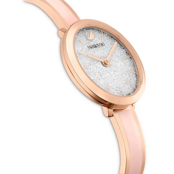Zegarek Crystalline Delight, Biały, Różowy, Powłoka W Kolorze Różowego Złota