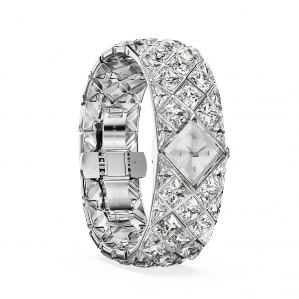 Zegarek Curiosa Bangle, Bransoleta z kryształami, Stal szlachetna