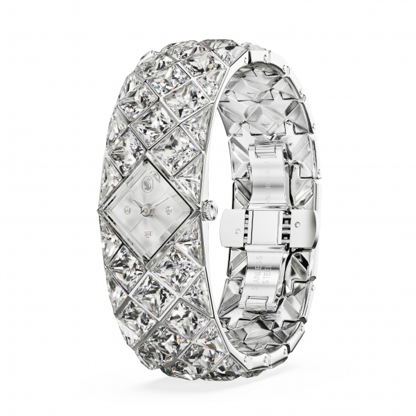 Zegarek Curiosa Bangle, Bransoleta z kryształami, Stal szlachetna