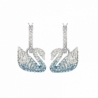 Iconic Swan Pierced Earrings Blue, Lmul/rhs