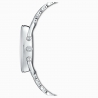 Crystalline Glam Metal Bracelt, Sts/wht/sts
